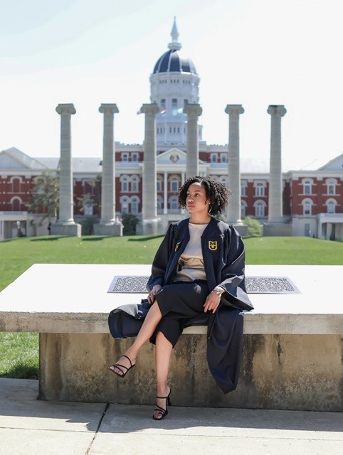 Graduation portrait at the University of Missouri